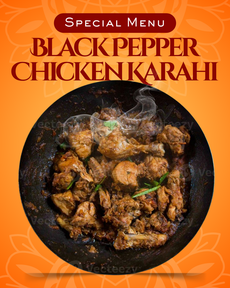 Black Pepper Chicken Karahi