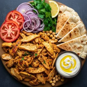 Chicken shawarma plate